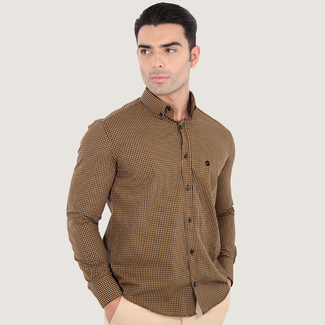 CAMISA SOCIAL MANGA LONGA SLIM FIT XADREZ