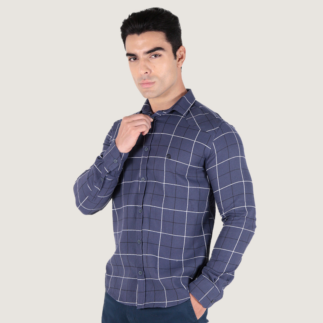 CAMISA MANGA LONGA SLIM FLANELA XADREZ