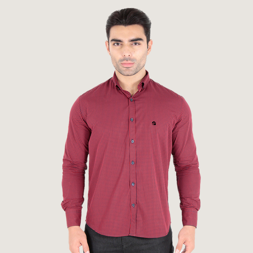 CAMISA SOCIAL MANGA LONGA SLIM FIT XADREZ